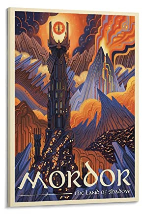 Generic Kunstdruck auf Leinwand, Motiv: Herr des Ringes, Hobbit, Vintage, Reise, Landschaft, Leinwand-Kunstdruck, 30,5 x 45,7 cm, Wohnzimmer, Schlafzimmer, Büro, Badezimmer, Esszimmer, Küche