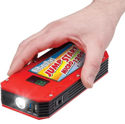 Clarke JSM1200 Multi-Purpose 1200A Lithium Polymer Jumpstarter with USB Outputs & LED Light, Awarded 2024 Best Overall by WhatCar