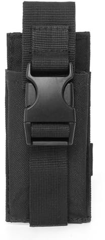 Tactical Flashlight Pouch,Waterproof Torch Holster with Buckle for Outdoor Camping, Hiking, Hunting (9mm)