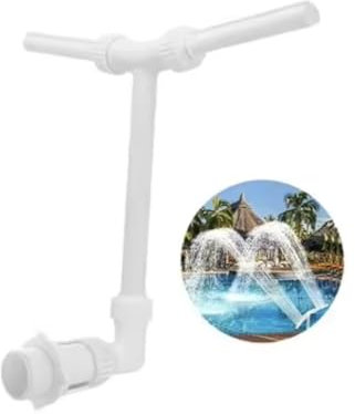 Spatender Schöner Poolbrunnen für oberirdische und einlaufende Pools mit Doppelsprühwasserfall und passt auf die meisten Rücklaufarmaturen