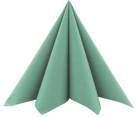 Sovie HORECA Servietten in Eukalyptus aus Linclass Airlaid, stoffähnliche Einwegservietten ideal für Hochzeit & Partys, 40 x 40 cm, 50 stück
