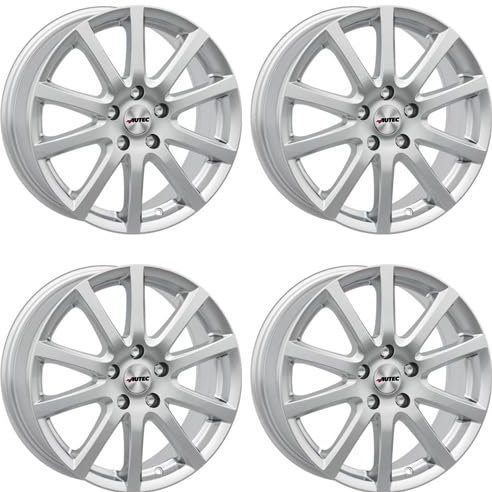 4x AUTEC Felgen Alufelgen SKANDIC ECE 6.0x16 ET43 5x112 Brillantsilber kompatibel mit VW T-Roc