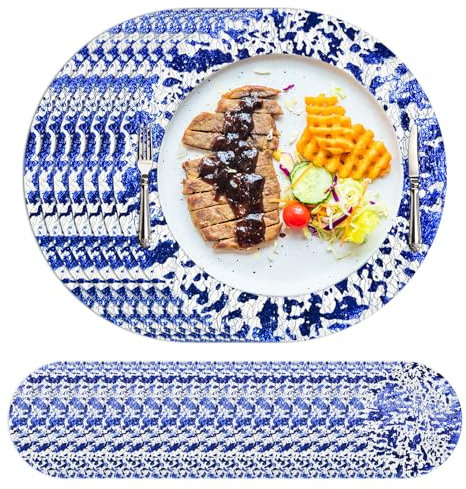 Set di 100 tovagliette usa e getta, 33 cm, in rete metallica, rotonde, in rete pressata, tovagliette, tovagliette usa e getta, per matrimoni, feste di compleanno, tavolo da pranzo