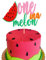 Arthsdite 1Pc Watermelon Cake Topper One in a Melon Cake Pick Watermelon First Birthday Baby Girl 1st Birthday Party Cupcake Decoration Supplies