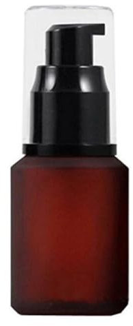 Upstore 1Pcs Green Glass Pump Bottle Empty Cosmetic Cream Lotion Pump Bottle Empty Liquid Foundation Container With Press Pump For Makeup Lotion Emulsion Essential Oil Dispenser 60ml(Red)