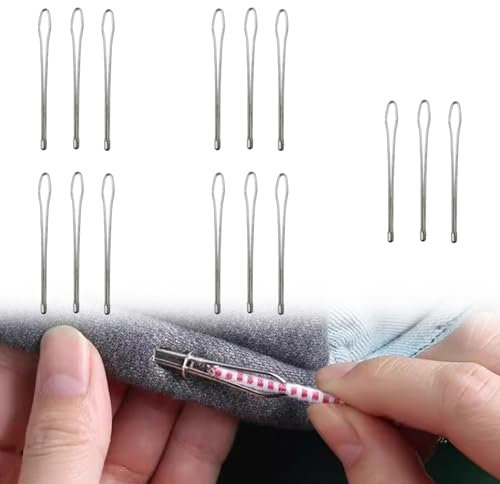 Rope Threader Clip（10pcs） durchziehnadel Einfädler Tweezer, Elastische Kordel Stahl Einfädler, Einfädler Tweezer Werkzeug, Elastikband Einfädelhilfe Haushalt, Elastische Kordel Durchziehnadeln