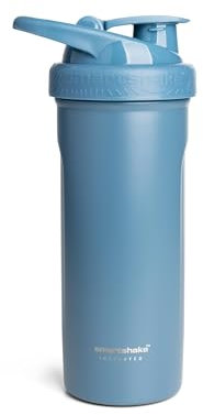 Smartshake Insulated Stainless Steel Blender Shaker Cup for Protein Mixes, Shakes and Pre Workout – 750ml 25oz Double-Walled Vacuum Insulated Water Bottle for Hot & Cold Drinks – BPA-Free (Faded Blue)