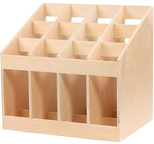Floor Yoga Mat Rack Holz - Hält 12 Matten, große Home Gym Yoga Mat Storage Holder, Home Gym Storage Solution, Kindergarten Teppiche Stand Organizer, für Yoga-Matten, Widerstand Bands, und Zubehör