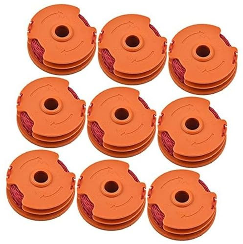 Pexorin 9 Pcs Spool and Line Replacement, for McGregor MET6032 MET4530 MET3525 Worx WG119E Strimmer lawn mower spool