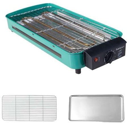 FIOERDTUIE Spieß Elektrogrill Feuerkontrolle nach Belieben Sicher und bequem zum automatischen Aufheizen Braten und Backen im Haushalt