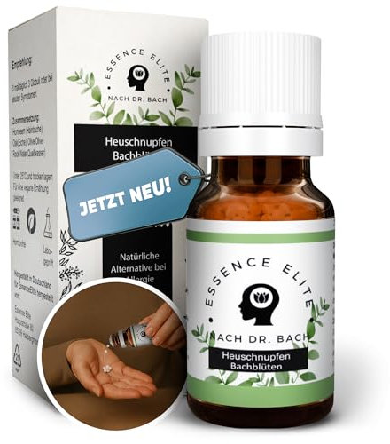 Essence Elite Bach Flower Globules 10 g - for Relief from Hay Fever, No Fatigue, Anti-Allergy Pollen Anti-Allergy, Hormone-Free, Natural Instant Aid for Nose and Eyes