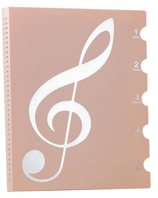 PAGJHRFJG Sheet Music Folder Sheet Music/Holder Writable & Detachable Choir Folder 60 Pages, Fits Letter Size A4 Pink