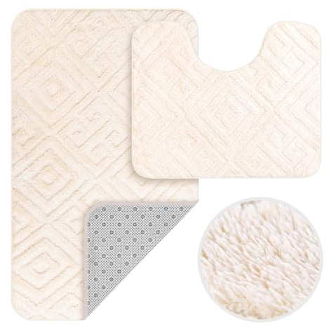 HOMELUX 2-teiliges Badematten-Set, rutschfeste Badvorleger