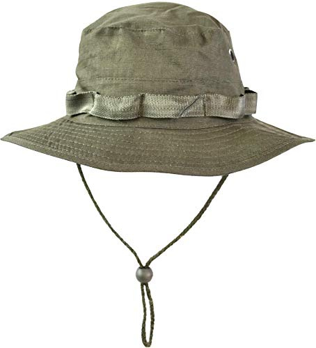 normani Australian Outdoor Hut Boonie Hat in vielen Farben und Grössen Farbe Oliv Größe S