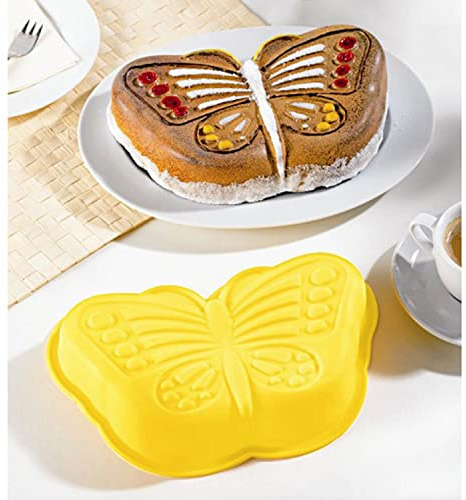 Silikon Kuchenform Schmetterling Gelb Backform | Jocca, Antihaft, Backzubehör, Kuchen, Dessert, Ofenfest, Silikon, Backform, wiederverwendbar, flexibel, leicht lösbar