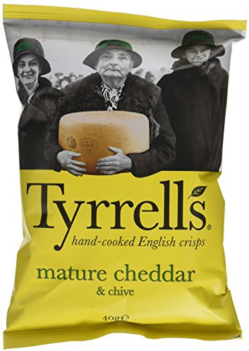 Tyrells Cheddar and Chive Chips, 40g