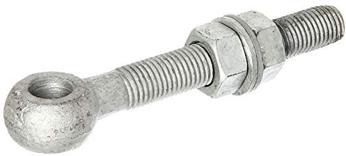 Alberts 417284 Augenschraube mit Zubehör | passend zu Torbändern | feuerverzinkt | Gewinde M20 | Länge 150 mm