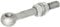 Alberts 417284 Boulon à œillet avec accessoires | adapté aux pentures de portails | galvanisé à chaud | filetage M20 | longueur 150 mm