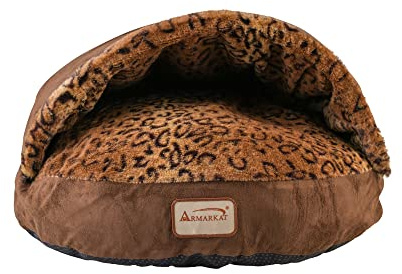 Armarkat Cat Bed, Mocha and Leopard