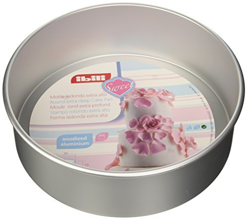 Ibili Molde Redondo Recto, Stainless Steel, Argento, 30x10x30 cm