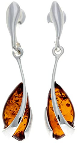 SilverAmber - Damen - 925 Silber & Bernstein Ohrringe - GL069B