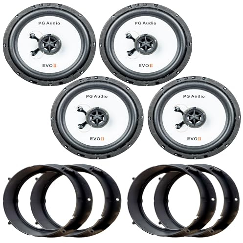 PG Audio Lautsprecher Einbauset passend für Opel Astra J Insignia Meriva Tür vorne und hinten