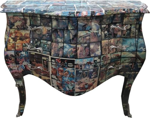 Casa Padrino Barock Kommode Comic Design Mod2 - Handgefertigt aus Massivholz- Limited Edition