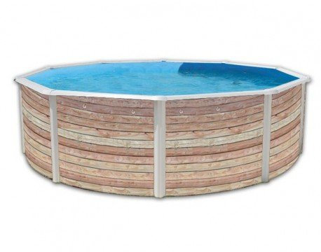 Piscine Circulaire Hors Sol 350x120 Paroi Rigide Laquée Pinus TOI