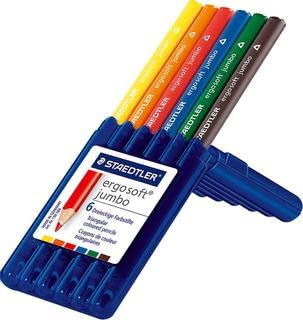 Staedtler© ergo soft© jumbo Farbstift, 4 mm, STAEDTLER Box mit 6 Farben