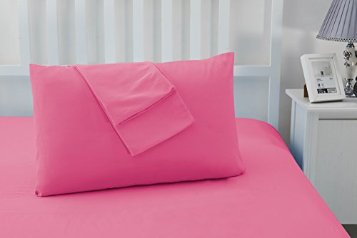 Sonia Moer Federe in Microfibra Spazzolata Super Morbida - Set Di 2 Federe Traspiranti e Ipoallergeniche Non Stirate, Rosa