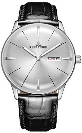 REEF TIGER Herren Uhr analog Automatik mit Leder Armband RGA8238-YWB