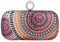BAIGIO Boho Kettentasche Clutch Damen Bunte Verreisen Bunte Umhängetasche Abendtasche Clutch Tasche Pailletten Handtasche Party Hochzeit (Klein)