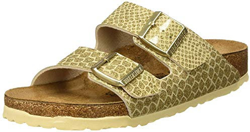 Birkenstock Arizona, Sandali a Punta Aperta Donna, Oro (Magic Snake Gold Magic Snake Gold), 36 EU