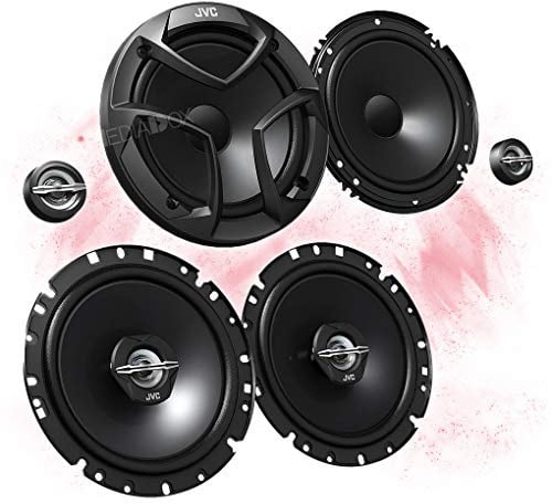 Mediadox Front/Heck 16,5cm/165mm Auto Lautsprecher/Boxen/Speaker Komplett-Set von JVC kompatibel für Nissan