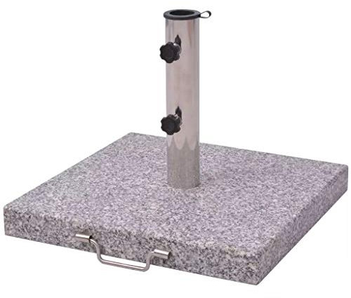 Tidyard Base de Sombrilla de Cuadrada,Soporte de Pie para Parasol Pesa 30kg,con Asa de Acero Inoxidable,48cm
