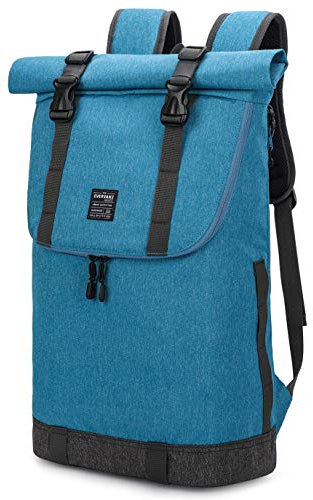 EverVanz Laptop-Rucksack, wasserdichter Reiserucksack, Rucksack für Damen und Herren, leicht, lässig, elegante Schultasche, 4. Blau, Kompakt, elegant