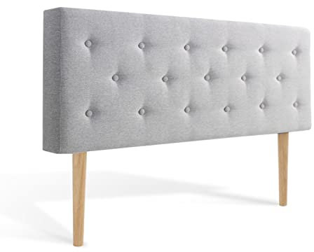 INTENSE DECO Tête de lit capitonnée Théa 160cm Tissu Gris