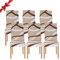 Jaotto Stuhlhussen 6 Stück Universal, Stuhlhusse Stretch 6er Set Moderne, Stuhlhussen Schwingstühle Elastische Langlebig Stuhlhussen für Esszimmer Bankett Deko(Moderne Linie,6 Stück)