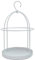 ChengBeautiful Vogelkäfig-Pflanzenhalter Weißer Vogelkäfig Schmiedeeisen Kerzenständer Kreative Einfache Blumenständer Home Wohnzimmer Dekorationen Ornamente (Farbe : White, Size : 38x23cm)
