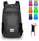 Lywencom Wanderrucksack, faltbarer ultraleichter 20L wasserdichter Sportspeicher leichter Rucksack für Outdoor-Radsport-Camping-Picknicks (Schwarz)