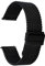 BERNY Uhrenarmband aus Edelstahlgeflecht für Herren und Damen, Schnellverschluss, verstellbar, dick, robustes Metallarmband mit Sicherheitsverschluss, schwarz, 24 mm