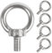 Leryati Lot de 5 boulons à œil ronds M10 en acier inoxydable 304 pour fixer des ornements suspendus, des pots de fleurs, des supports de balançoire, etc.