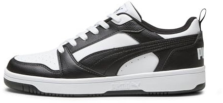 PUMA Mixte Rebound V6 Low Sneaker, White Black White, 47 EU