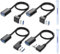 YIMATEECO Rechtwinkliges USB 3.0 Verlängerungskabel, 90 Grad USB A Verlängerung Stecker auf Buchse, für Maus Tastatur Kopfhörer USB Hub Drucker Scanner PS4/5 Externe Festplatte usw. (30 cm, 4 Stück)