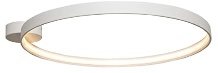 Zumaline Circle Integrated Semi Flush LED Light, Matt White, 5520lm, 3000K