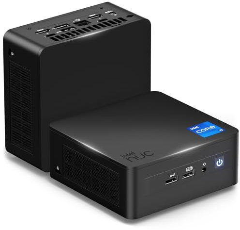 Intel NUC 13 Pro Mini PC, Core i7-1360P Prozessor Mini Computer (12 Cores, 16 Threads, up to 5.0GHz), NUC 13 i7 Barebone Mini Desktop PC Unterstützung 8K UHD/WiFi 6E/BT 5.3/Thunderbolt 4/kein RAM&SSD