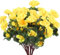 GTIDEA Künstliche Pflanzen für den Außenbereich, Herbstblumen mit künstlichen Azaleen, Kunstblumen, Grünpflanzen, Seidenstrauß, Arrangements für draußen, Innenbereich, Garten, Veranda, Zuhause,