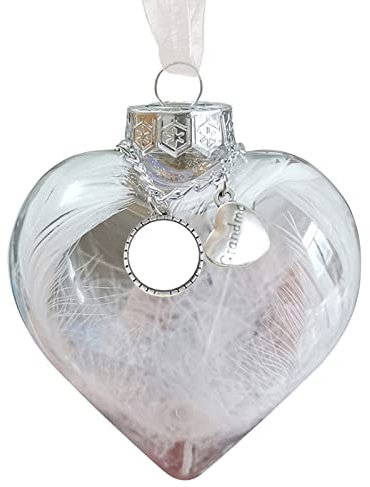 Weihnachtsbaum Kugel Dekoration Weihnachtskugel-Ornamente Liebesform-Ornament von Weihnachten, Anhänger für Gedenk-Verwandte, Weihnachtsschmuck, Wohnkultur, Opa, Oma Hängender Organizer Babybett