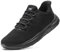 STQ Zapatillas Mujer Deportivas Sin Cordones Non Slip Ligero Slip-on Casual Sneakers Zapatos para Caminar Todo Negro 38 EU