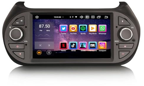 GONFEN 7 Zoll 8-Kern Android 13 Autoradio GPS Navi für FIAT Fiorino Qubo Citroen Nemo Peugeot Bipper Mit IPS Bildschirm Bluetooth Kabelloses Carplay Android Auto WiFi 4G OBD2 DSP 4GB RAM+64GB ROM